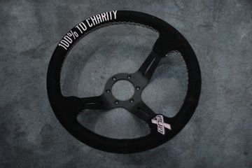 Спортивный руль DND 100% Charity Style замша с выносом