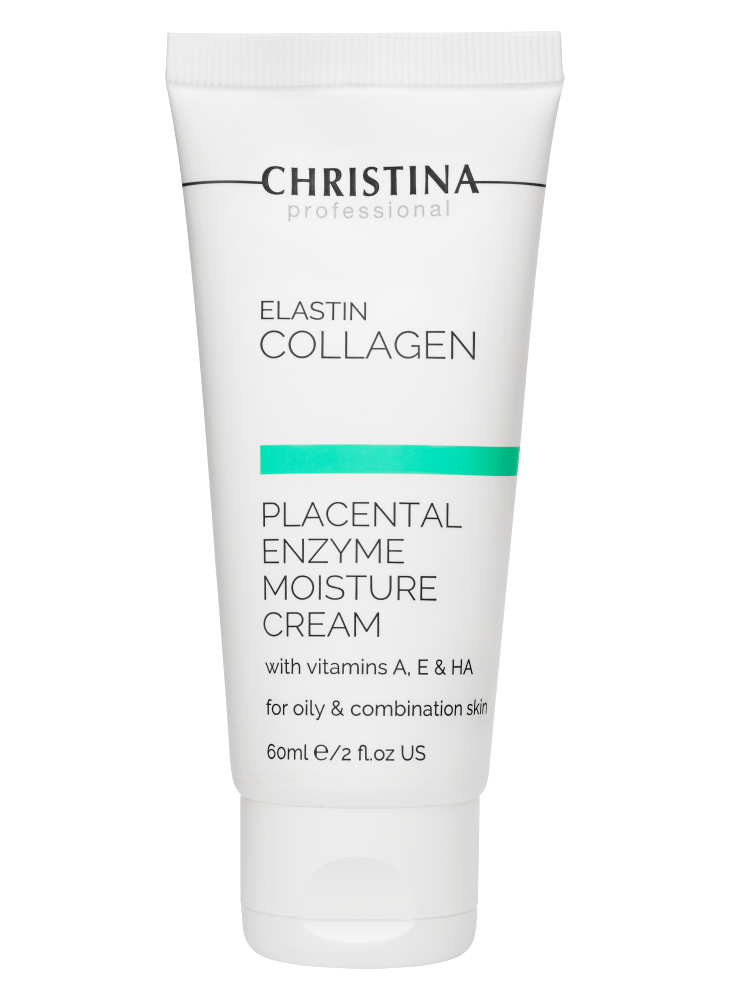 CHRISTINA ElastinCollagen Placental Enzyme Moisture Cream with Vitamins A, E &amp; HA for oily and combination skin