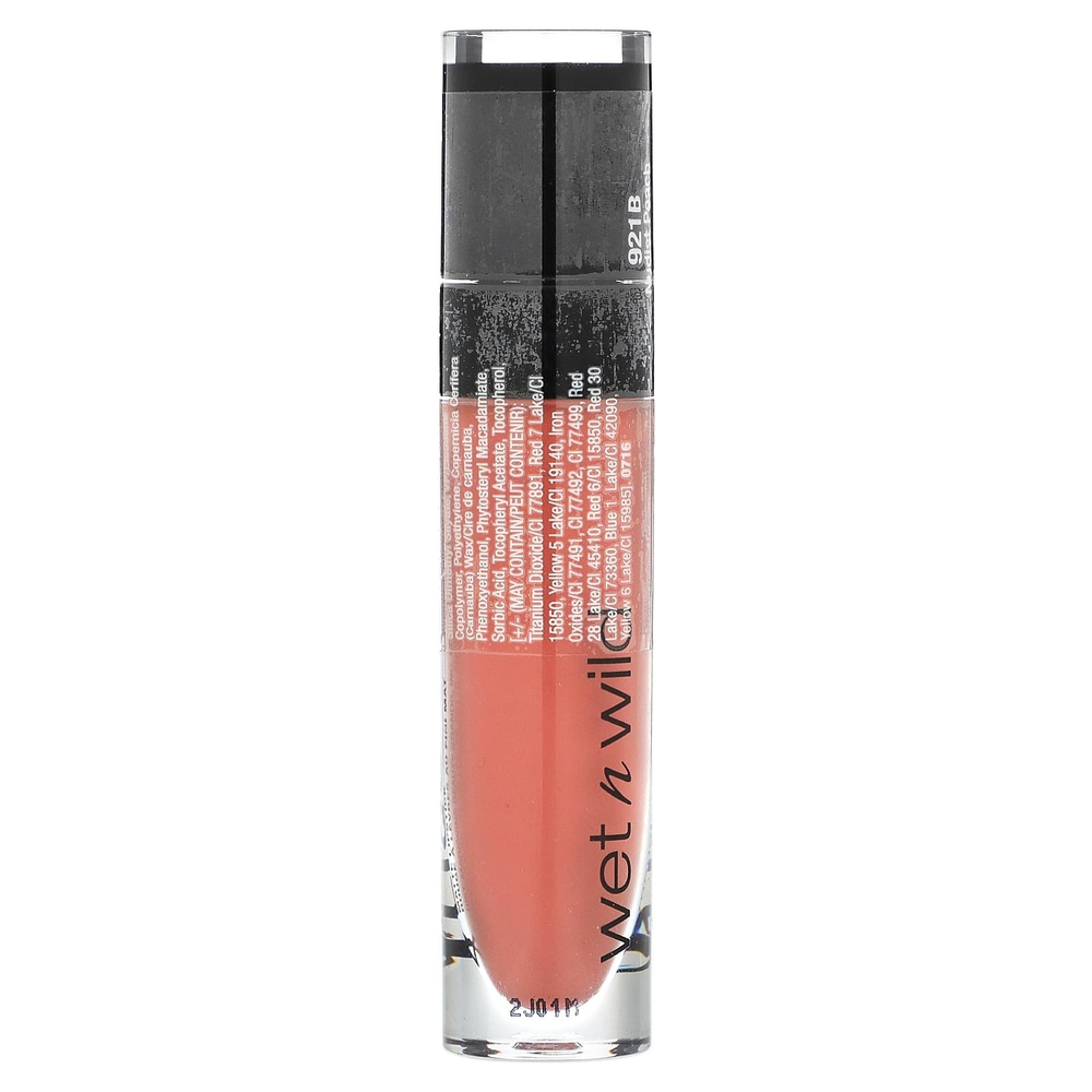 wet n wild, MegaLast Liquid Catсьют, матовая губная помада, оттенок 921B персиковый, 6 г (0,21 унции)
