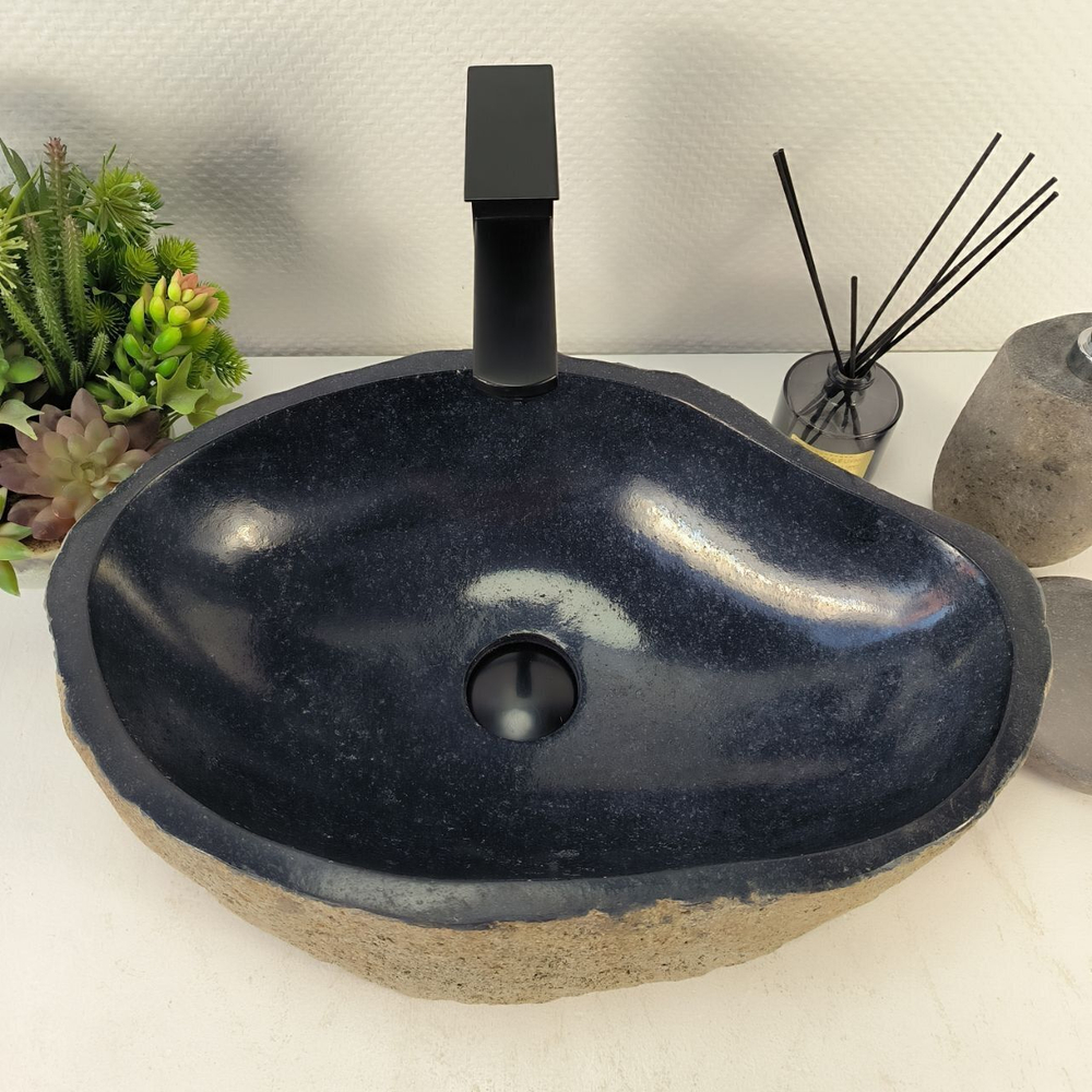 Каменная раковина из речного камня RS-05204 (50*33*15) 0856 из натурального камня