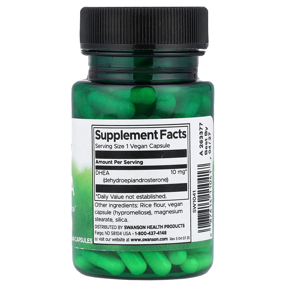 Swanson, DHEA, 10 мг, 120 веганских капсул