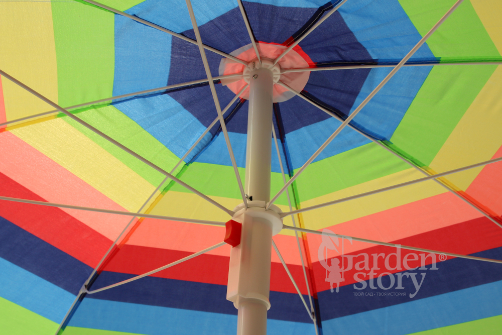 Зонт  2,0м разноцветный (уп.12шт.) 2 части арт.WRU051 "Garden story"