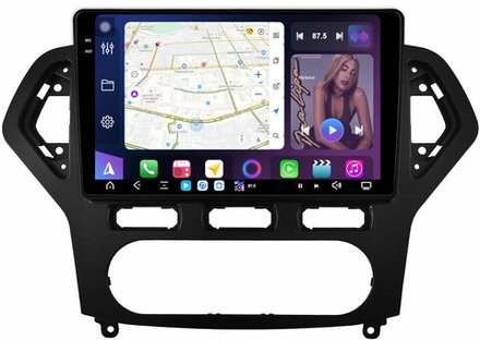 Магнитола для Ford Mondeo 4 2007-2010 (рамка черная) - FarCar XXL1231M монитор 10.36" 2K QLED на Android 13, TS20, 8+256Гб, CarPlay, 4G SIM-слот