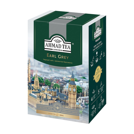 Чай черный листовой с бергамотом Ahmad Tea Earl Grey, 200 г
