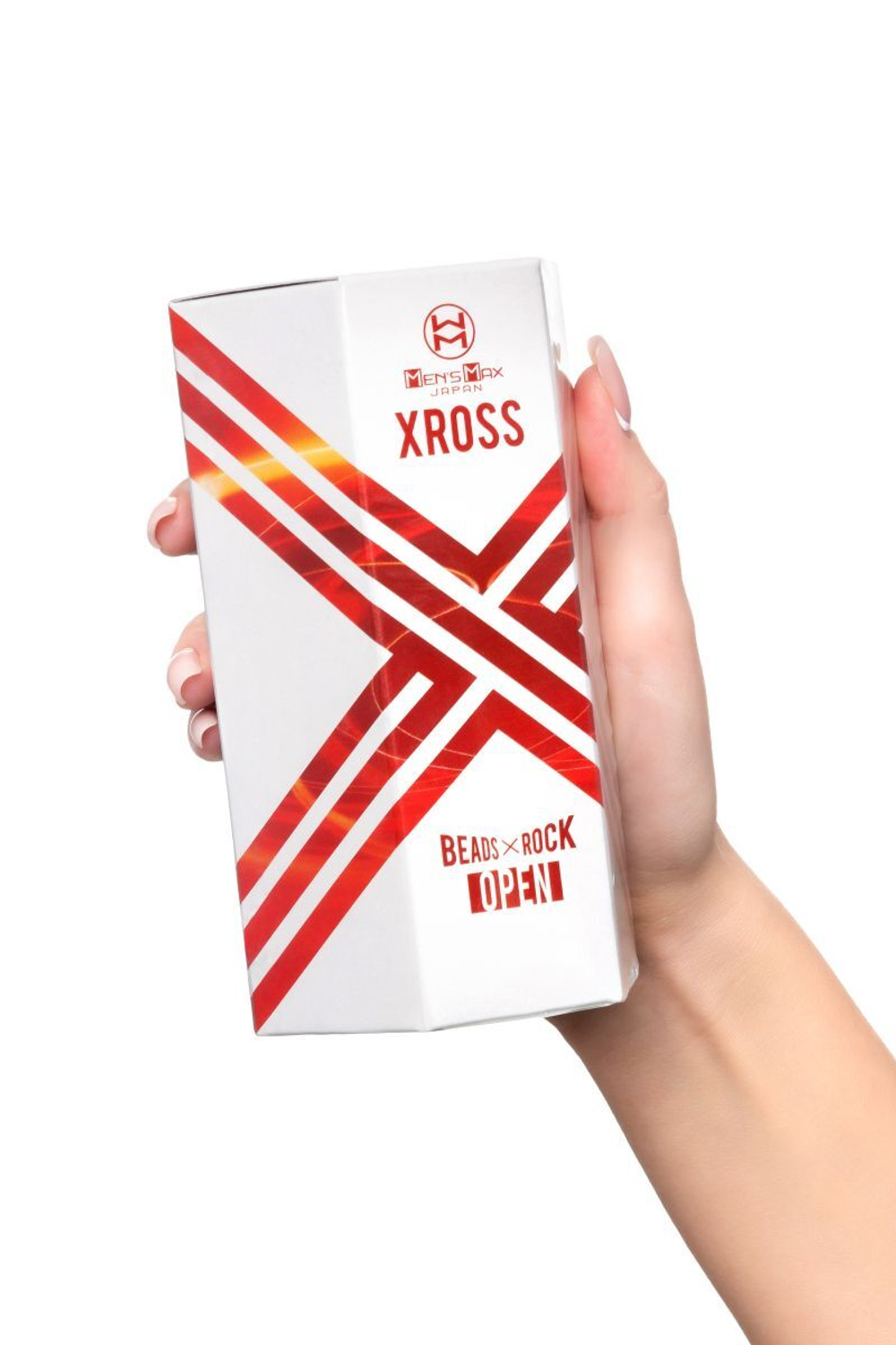 Прозрачный мастурбатор MensMax Xross Beads х Rock Open (Цвет: прозрачный)