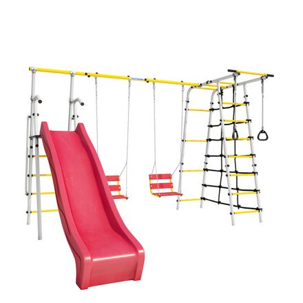 Детский спортивный комплекс для дачи ROMANA Богатырь MAX Плюс-2 (с цепными качелями)