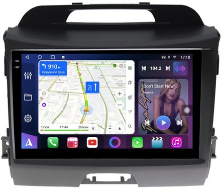 Магнитола для KIA Sportage 3 2010-2016 - FarCar BM537M монитор 9.5" QLED на Android 14, TS10, 4+32Гб, CarPlay, 4G SIM-слот