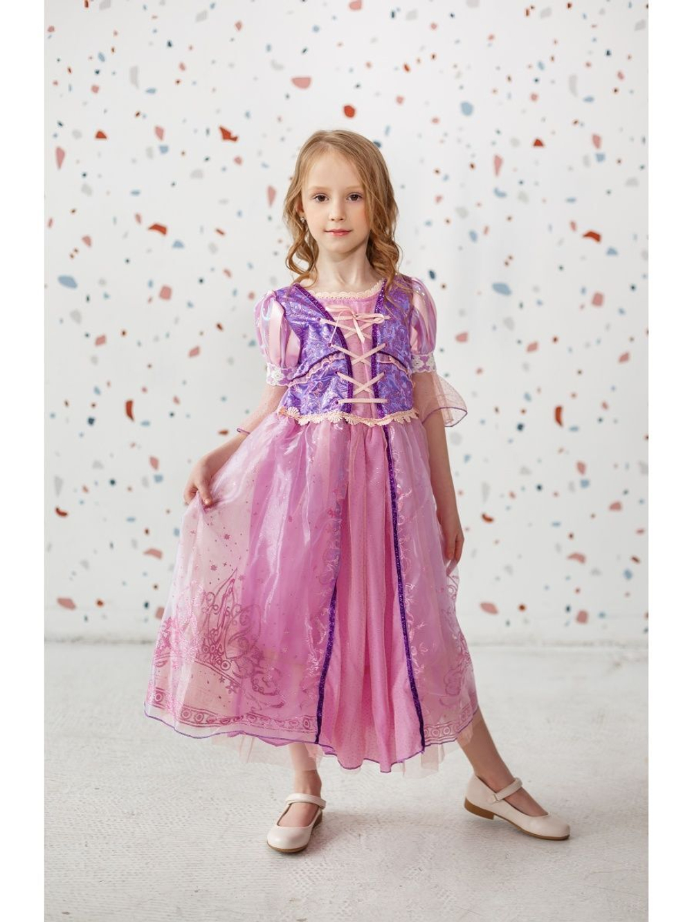 Платье принцессы Рапунцель с пайетками