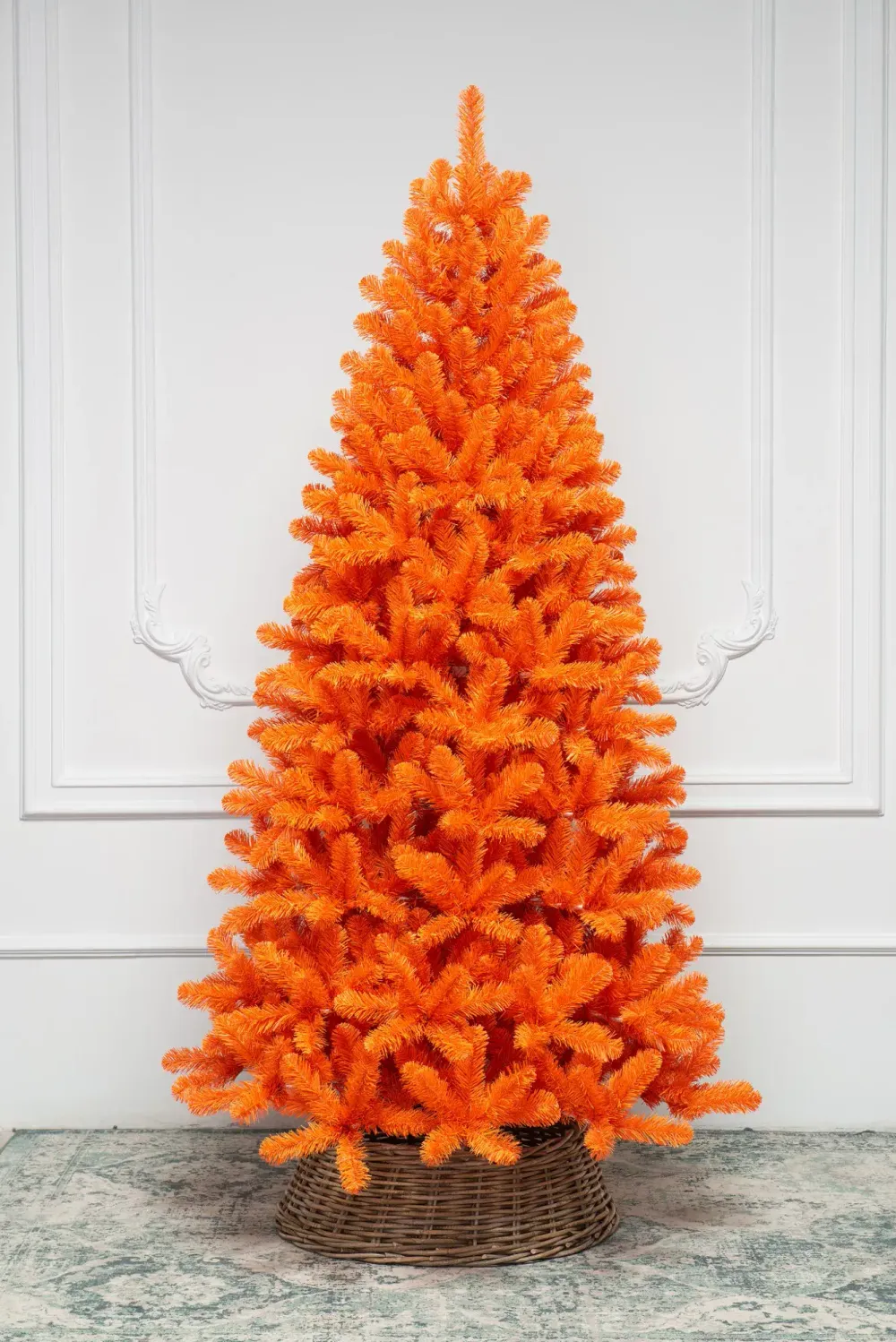 Искусственная оранжевая елка «Сочный апельсин» (пвх) 240 см / 2,4 м