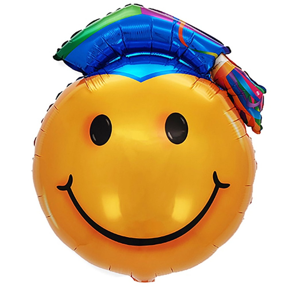 Шар Фольгированный Улыбка выпускник (Оранжевый)
