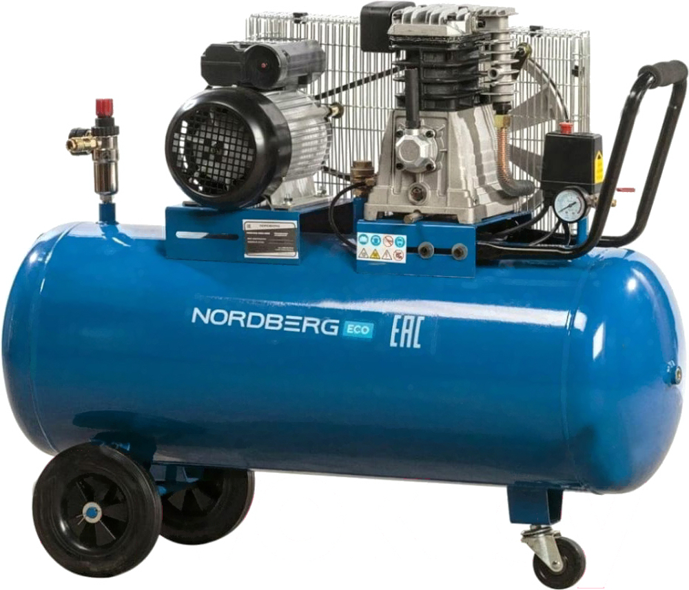 Компрессор поршневой с ременным приводом, объем 100 л NORDBERG ECO NCE100/400-220