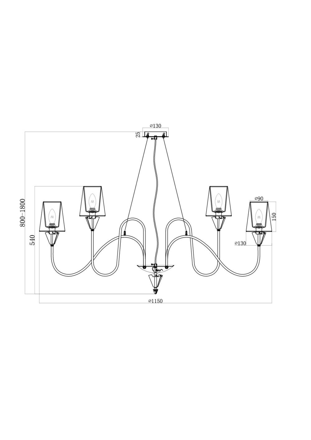 Подвесная люстра Maytoni Florero MOD078PL-12CH