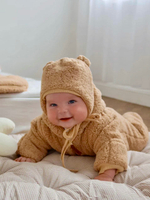 Комбинезон и шапка из шерпы Teddy (сливочный)