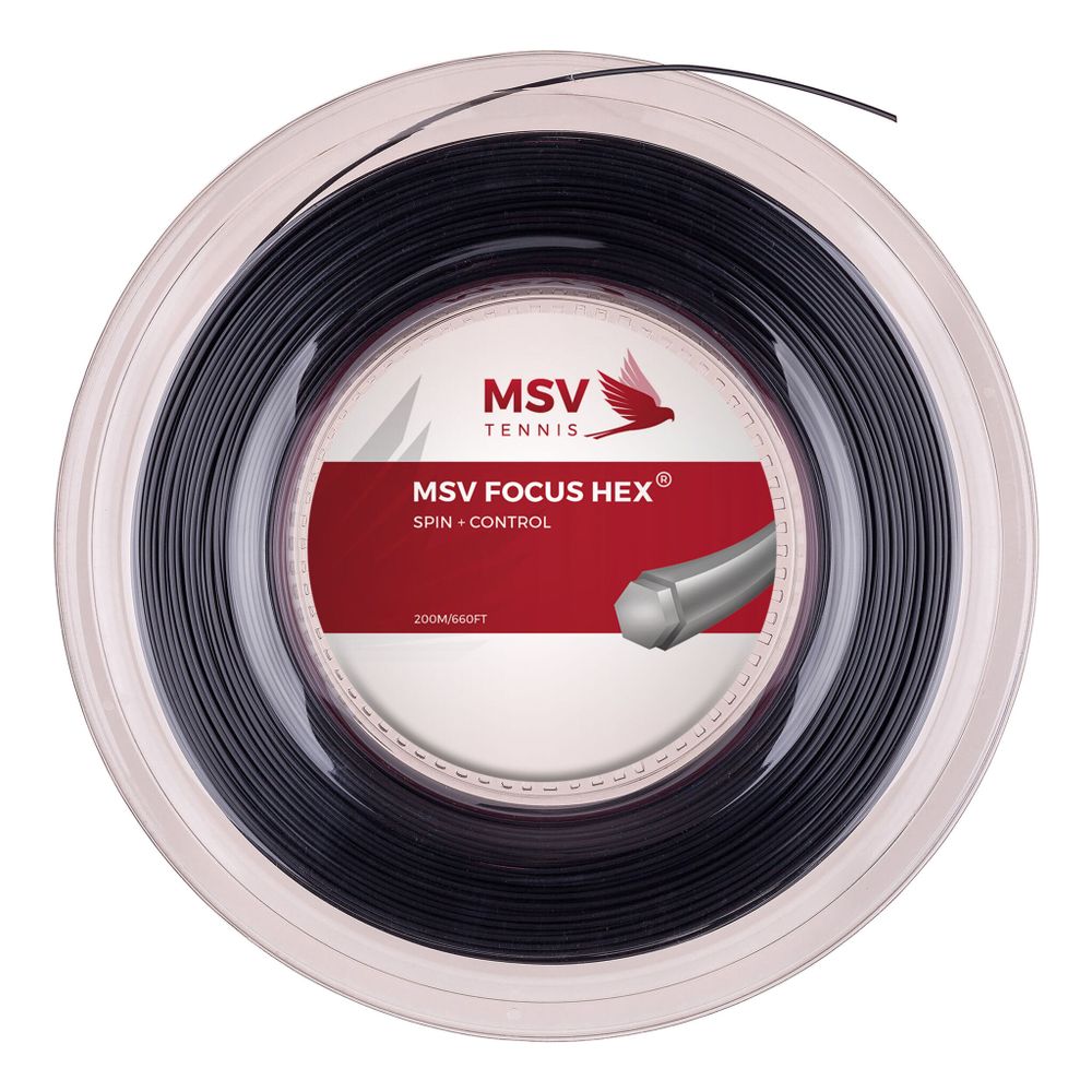 Струны теннисные MSV Focus-HEX String Reel 200m - Black