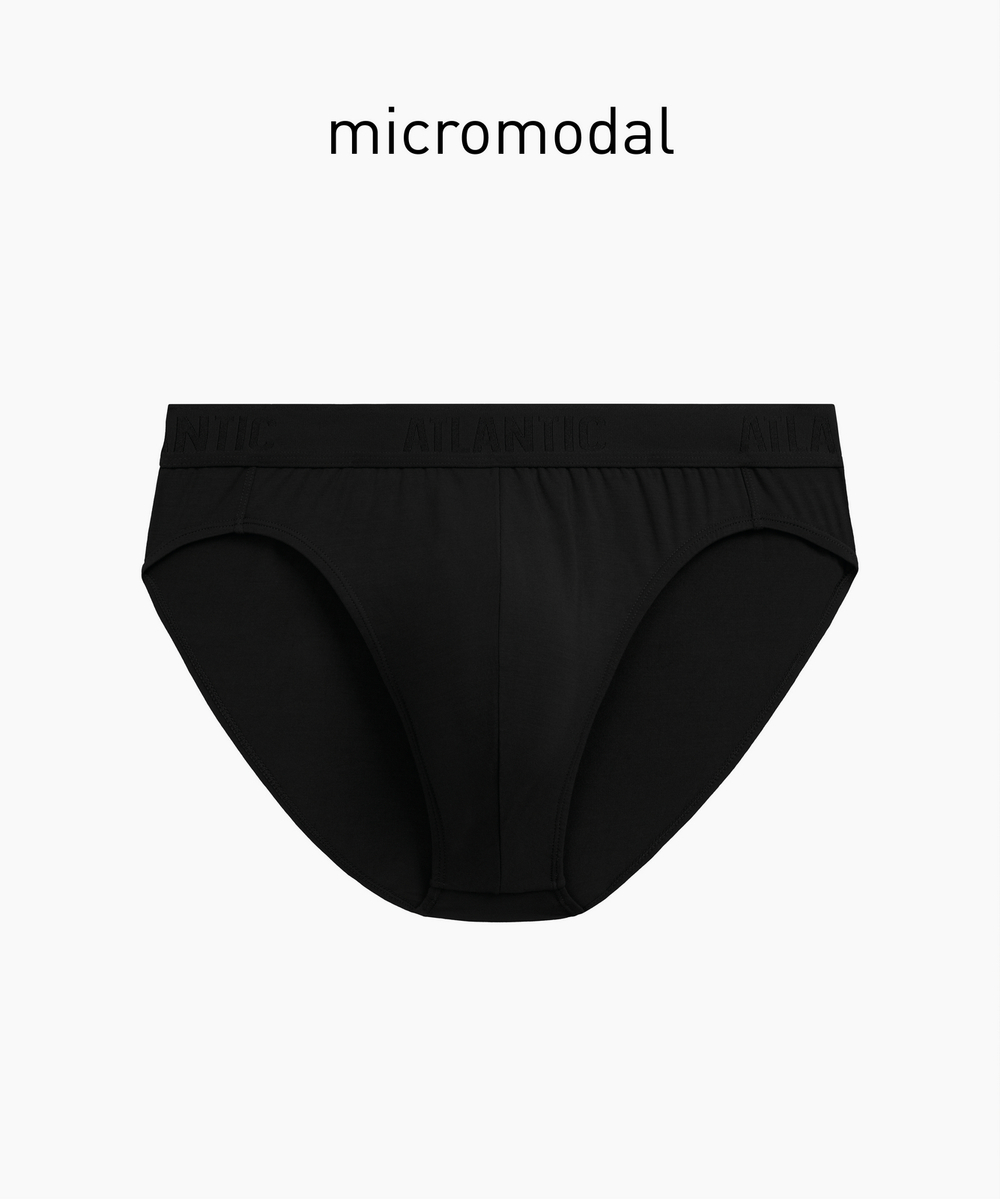 Мужские трусы слипы спорт Atlantic, 1 шт. в уп., микромодал, черные, MP-1590