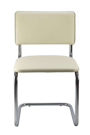 Стул Сильвия 02S Бежевый/Металл Хром гальв.