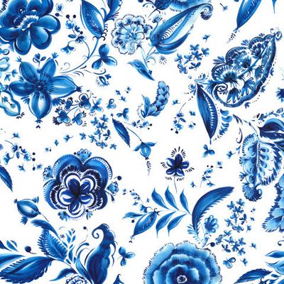 Синие узоры на белом фоне