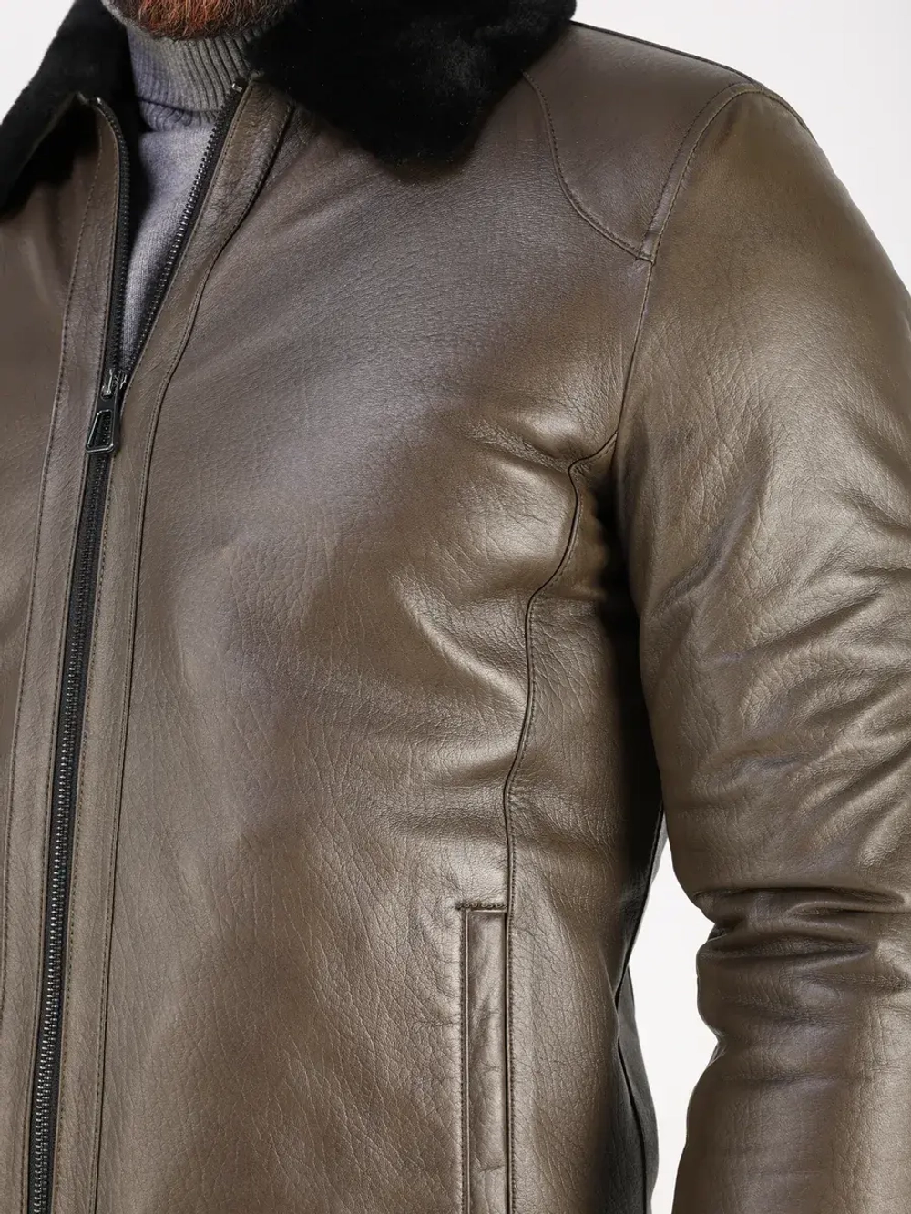 Дубленка зимняя куртка натуральная кожаная