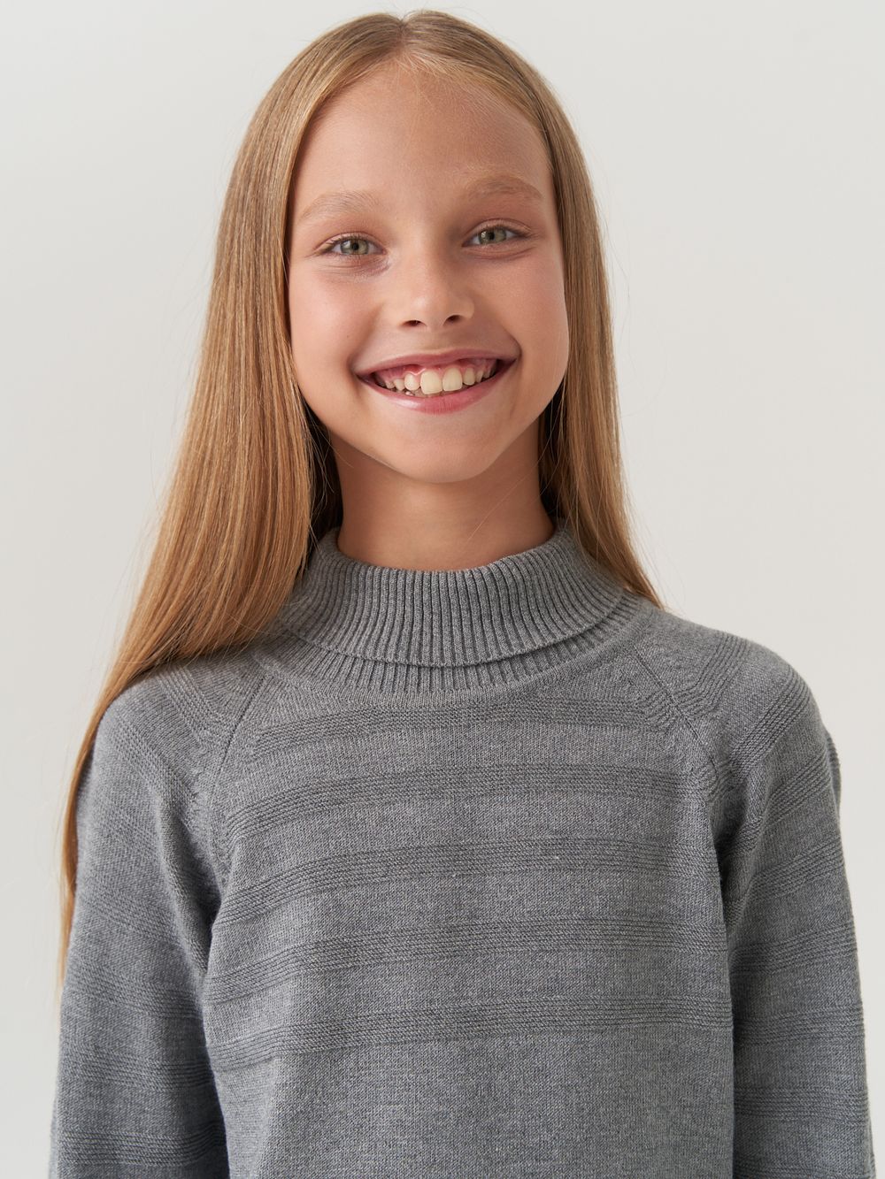 Водолазка в школу для девочки AT743  серый