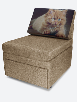 Кресло-кровать "Миник" Rich Beige (бежевый), купон "Котенок с когтями"