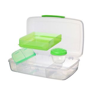 Ланч-бокс с баночкой Sistema &quot;Bento TO GO&quot;, многосекционный, 1,76 л, цвет Зеленый