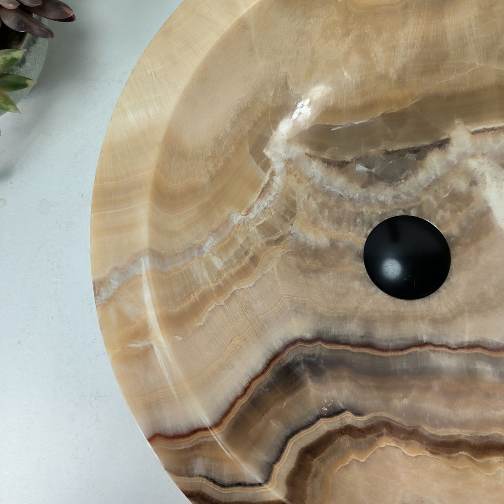Раковина из оникса Bowl Yellow BO-64398 40*40*15 0196