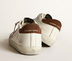 Кеды Golden Goose 'Superstar' Мужские Super-Star sneakers with tobacco-colored nubuck star and brown suede heel tab