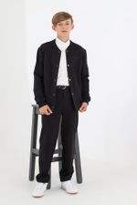 Джемпер для мальчика Бомбер-2 Виотекс ЧЁРНЫЙ