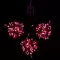 Комплект гирлянд на деревья 60 м., 3 луча по 20 м, 24V, 600 красных LED ламп, черный ПВХ, LTC (KDD600-11-1R)