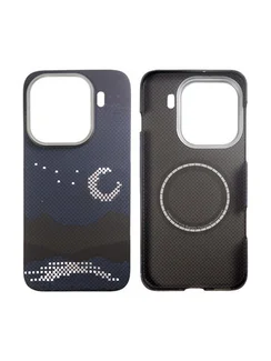 Карбоновый чехол для Oppo Find X9 Pro с MagSafe ночной свет (Night light)