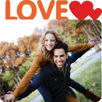 Металлический магнит "Love" 65х94мм