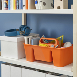 IKEA STACKSTOD  (ИКЕА СТАСКСТОД)  -  Настольный органайзер, ярко-оранжевый, 32x18x16 см