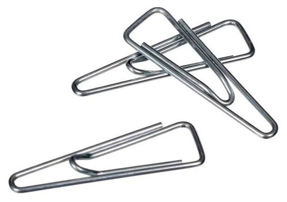 Скрепки 31 мм с загнутым краем треугольные 100 шт., оцинкованные, GLOBUS, С31-100Ц