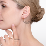 Кольцо из красного золота с фианитами