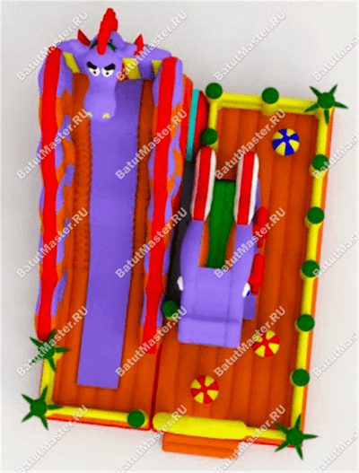 Надувной батут "Сиреневый дракон"