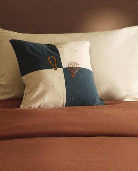 ZARA HOME ДЕТСКИЙ ПОДОДЕЯЛЬНИК ИЗ ХЛОПКА, КОРИЧНЕВЫЙ