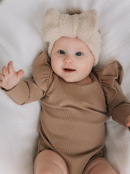 Боди лапша с длинным рукавом и крылышками, Кофе