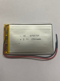 АКБ универсальная 475070p 3,7v Li-Pol 2500 mAh (4.7*50*70 mm)