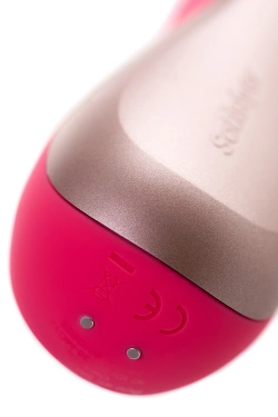 Красный вибратор-кролик Satisfyer Mono Flex с управлением через приложение - 20,4 см.