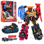 Робот-трансформер 5 в 1 Храбрый воин для мальчиков