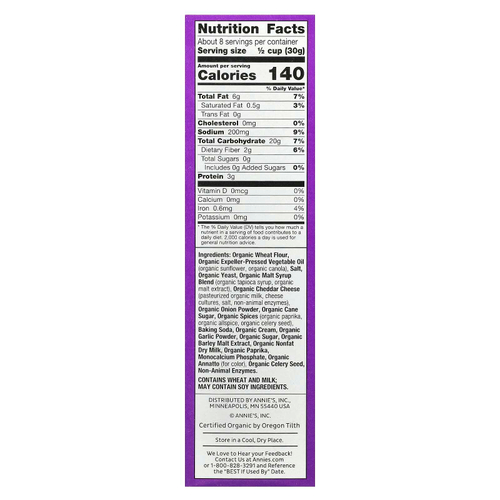 Annie's Homegrown, Снек, оригинальный, 255 г (9 унций)