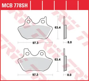 Колодки тормозные дисковые TRW MCB778SH