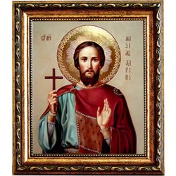 Максим Адрианопольский мученик. Икона на холсте.