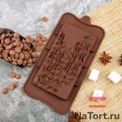 Форма силиконовая для шоколада «Плитка галактика»