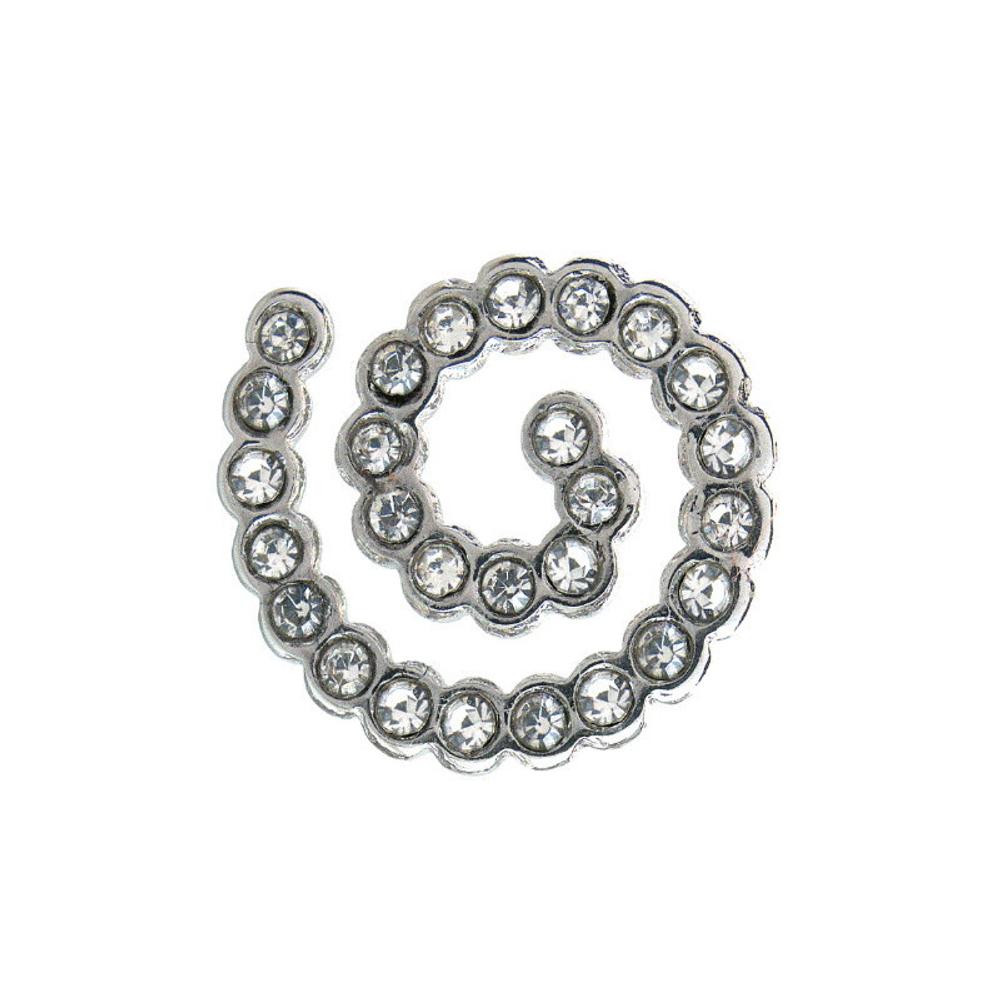 Серьги для ушей BIOJOUX BJT927 Spiral White Crystals 12mm Италия
