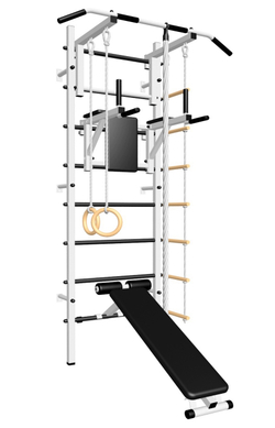 Шведская стенка Sv Sport усиленная 606 (Турник стандарт/Брусья/Скамья/Канат/Kольца/Лестница)
