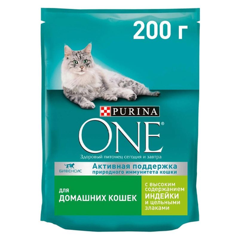 Корм сухой PURINA PRO PLAN  для взр.кошек с чувств.пищеварением, с высоким содержанием индейки 1,5 кг/уп