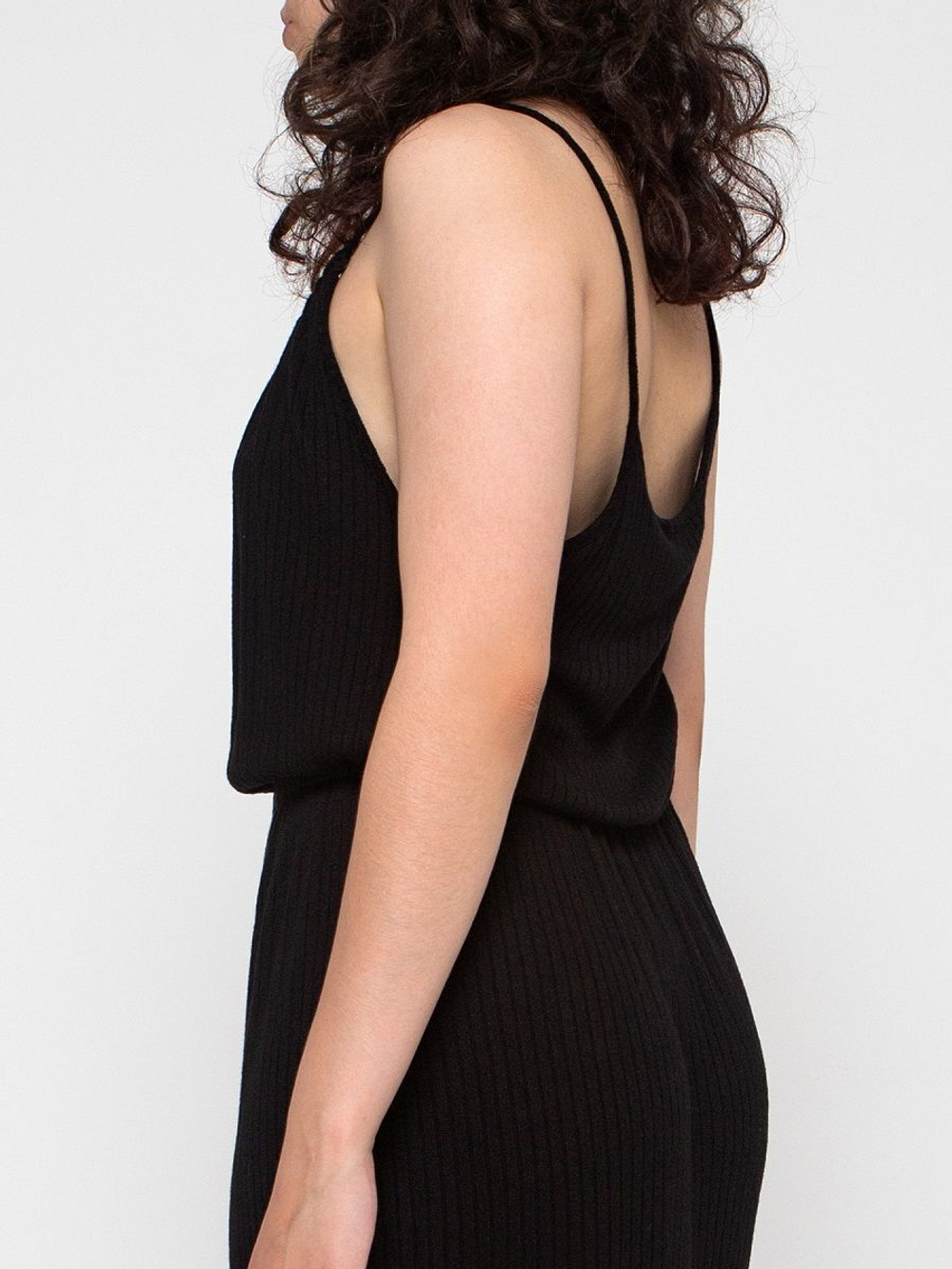 Cорочка из вискозного трикотажного полотна в рубчик