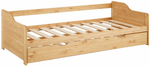 Кровать, 90х200, Тим, двуспальная, для детей и взрослых, тахта, с выдвижным спальным местом, деревянная, Dipriz