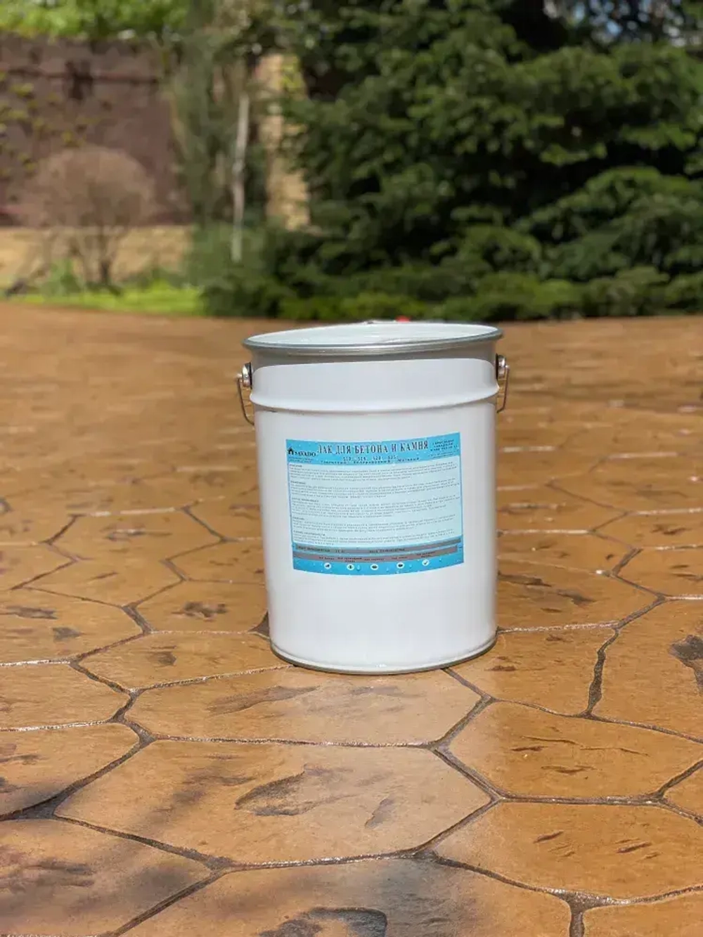 Лак по камню для бетона, тротуарной плитки, камня Savado прозрачный 16 кг